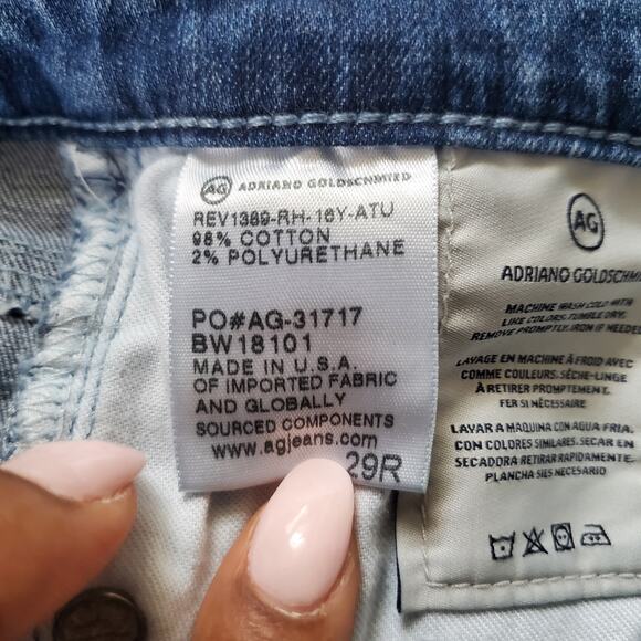AG Adriano Goldschmied The Legging Super Skinny Ankle Jeans Size 29R - Picture 9 of 9